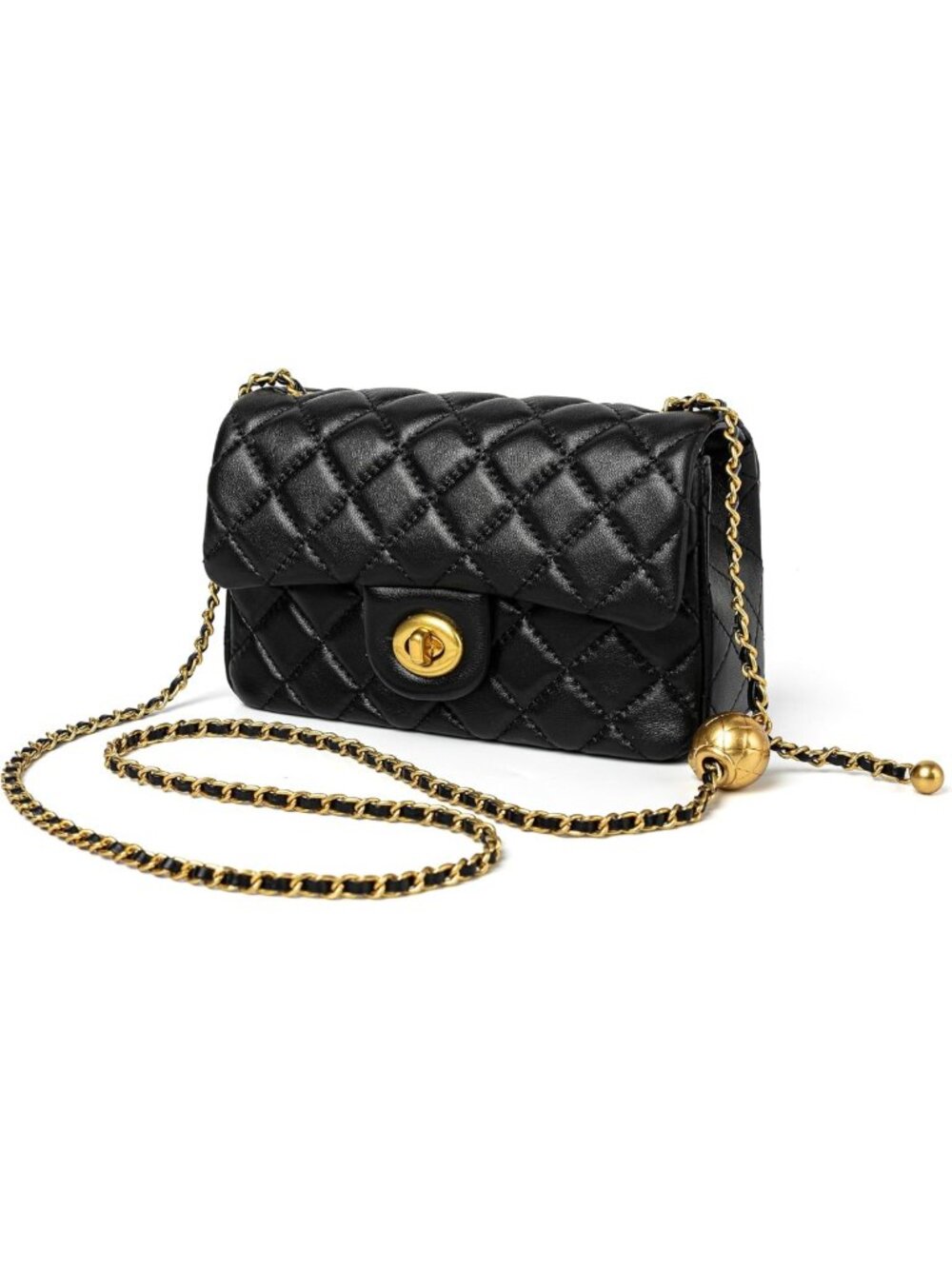 Stylish Small Quilted Lambskin Leather Crossbody Purse for Women - Perfect